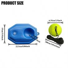 1 Set Tennis Training Equipment, Includes 1 Pcs 21-Inch Tennis Racket, 1 Base And 1 Tethered Tennis Ball, Single-Player Practice With Rebound Line, Suitable For Outdoor/Indoor Singles Tennis Training, Beginner Tennis Racket Set, Tennis Accessories, Sports Equipment, Gift For Men/Women, Outdoor Sports Enthusiasts - Multicolor - View 5