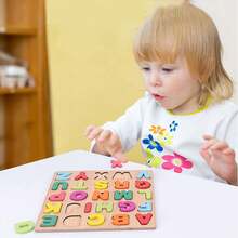 Number Puzzle Wooden Puzzles For Toddlers 3 4 5 Year Old, Shape Learning Puzzles Toys With Puzzle Board & Number Blocks, Preschool Educational For Girls Boys - 彩色 - 查看 6