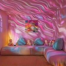 1pc Water Wave Projection Mood Light, USB Powered 3D Dynamic Flowing Water, Dreamy Romantic Gift, Remote Control (Battery Included), Suitable For Home Theater, Ceiling Decor, Camping, Wedding, Magic Projection Lamp Gift, Birthday, Romantic Atmosphere Light, Wedding Decor, Modern Projection Lamp, USB Powered Light, Atmosphere Projector, Outdoor Enthusiast - Multi-color light - View 4