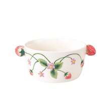 Bát sứ hai quai dễ thương in hình dâu tây, họa tiết hoa sáng tạo, thích hợp đựng salad, ngũ cốc, mì, dễ vệ sinh. - Nhiều màu - Xem 13