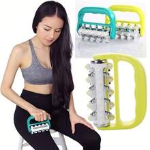 3pcs D-Shape Massage Roller, Full Body Muscle Relief, Portable & Durable, Battery-Free - Multicolor - View 2