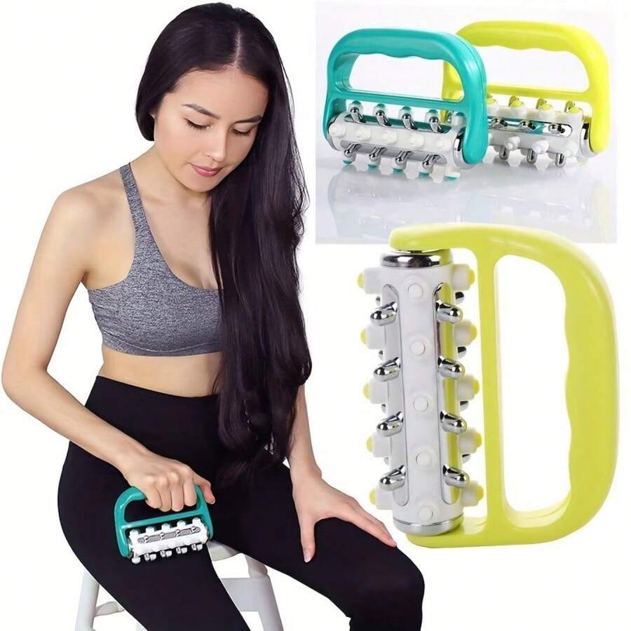 3pcs D-Shape Massage Roller, Full Body Muscle Relief, Portable & Durable, Battery-Free