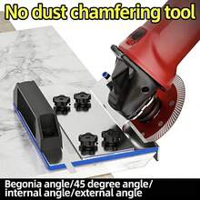 45 Degree Chamfering Machine For Angle Grinder, Universal Tile Stone Marble Chamfer Cutter Guide, Water Dust Suppression Cutting Bracket, 100-Type Grinder Compatible - Blue - View 8