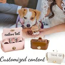 Personalized Dog Wedding Ring Holder Bag, Dog Collar Dedicated Wedding Ring Box, Customized Pet Ring Storage Box - Multicolor - View 3