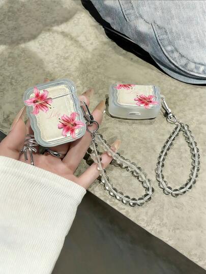 1pc Y2K Racing Motorcycle Style Minimalist Earphone Case, Suitable Compatible With Apple Pro 2, Pro 3, 1/2 Gen, Matte Finish