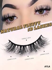 MKHLINA 1 Pair 15mm 5D Handmade False Eyelashes, Natural Daily Wear Faux Mink Lashes, Reusable, Suitable For Spring Summer Makeup - Black - View 10