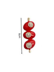 1 chiếc ghim cài áo hình kẹo dễ thương bằng men và đá đính kèm. - Đỏ - Xem 4
