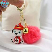 Paw Patrol 1个可爱有趣的汪汪队卡通钥匙扣,PVC材质,创意情侣背包挂件,动漫人物玩具,可爱装饰品,适合收藏,可作汽车钥匙挂件,时尚背包装饰,背包车链 - 彩色 - 查看 7