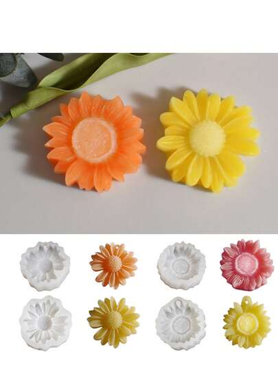 1 khuôn silicon hình hoa cúc và hoa hướng dương, khuôn thạch cao trang trí nhà cửa/làm quà tặng, khuôn đúc nhựa epoxy thủ công, khuôn thạch cao trang trí nghệ thuật.