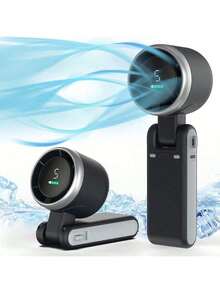 3600mAh Handheld Fan, USB Mini Portable Rechargeable Turbo Small Electric Fan, Desktop Small Cordless Fan, 5 Wind Speeds, Battery Powered, 3-In-1 Function, Air Turbine Cooling Technology, Suitable For Outdoor Activities, Travel And Work - Handheld - View 1