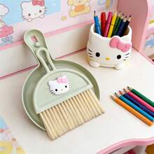 1 pieza Juego de limpieza de escritorio mini lindo y de dibujos animados, con escoba pequeña y recogedor para mesa, teclado, pelo de mascota, uso doméstico y de oficina - Multicolor - Ver 12