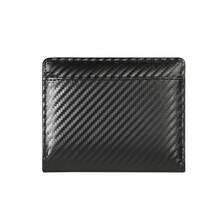 Men RFID Blocking Wallet Carbon Fiber Bifold Trifold Slim Card Holder Zipper Coin Pocket ID Window Short Wallet - Multicolor - View 8