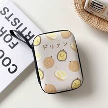 Cute Cartoon CCD Camera Bag, Portable Mini Digital Storage Bag, Fruit Print Cable, Earphone, Charger Protective Case, Anti-Pressure Anti-Drop Hard Shell Bag, Student Accessory Organizer - View 11