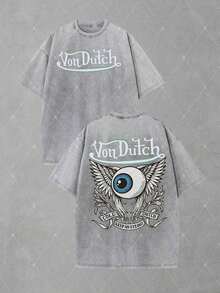 Camisetas nuevas de moda para hombre de primavera y verano. Camiseta gráfica de manga corta con cuello redondo, estilo vintage lavado y de gran tamaño, de Van Dutch Motorcycle Wing City Tour - Algodón suave con efecto vintage para viajes y uso diario casual, regalo perfecto para coleccionistas de marcas, camisetas para hombre, camiseta gráfica de estilo urbano. - Negro - Ver 10