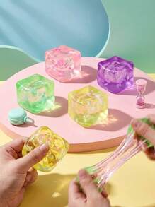 1/3pcs Colorful Stress Relief Squeeze Toy, Slow Rebound Sensory Decompression Toy, Cool - Fun, Glowing, Elastic, Ideal Stress Relief Toy For Home Or Desk (Random Color) - Multicolor - View 2