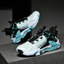 2026春夏新款旋转扣网面篮球鞋，耐磨增高休闲篮球鞋，时尚软底舒适 - 白青月 - 查看 2