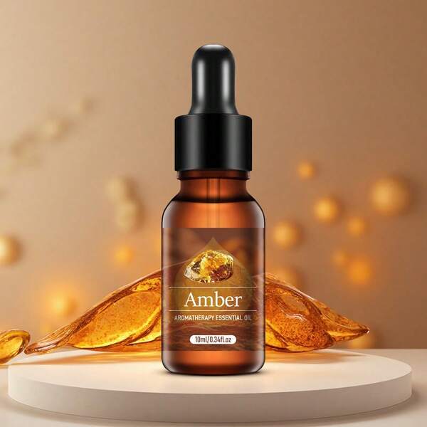 Amber Scented Wooden Aroma Essential Oil Dropper, Suitable For Diffuser, Candle, Incense Burner, Fragrance Stone, Humidifier, Birthday Gift, Car Diffuser, Holiday Gift, Party Gift, Home Fragrance Oil Refill