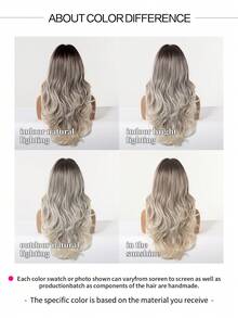Perucă sintetică colorată, rezistentă la căldură, maro ondulat vibrant - păr fals rezistent la căldură, moale, creț, pentru purtare zilnică, cosplay și coafare la modă - ușor de purtat și de stilizat, perfectă pentru eleganța zilnică și pentru mame, perucă sintetică colorată, rezistentă la căldură, pentru cosplay, păr de lungă durată, la temperaturi ridicate - Ombre - Vizualizare 9