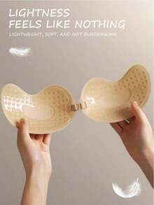 1pc Invisible Strapless Adhesive Bra: Sexy Silicone Breast Petals, Suitable For Camisole Dresses, Wedding Gowns. Enhances Small Bust, Reveals Fuller Bust Shape. Invisible Mango Cup Bra Inserts - Multicolor - 查看 3