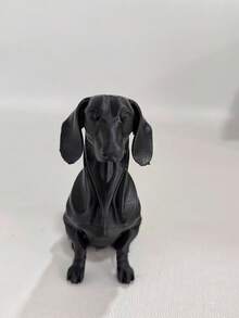 1件创意黑色腊肠犬雕塑摆件,适合家居装饰和派对礼物,可爱动物工艺品,房间装饰,办公桌摆件,节日礼物,圣诞节,客厅酒吧咖啡厅装饰,教室奖励,斋月开斋节,新年,情人节,感恩节,万圣节,复活节,无需电池 - A - 查看 3