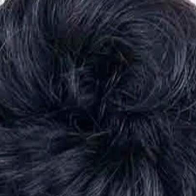 凌乱发髻假发片，真人发波浪卷曲弹力发圈，发髻甜甜圈造型，优雅发髻，配有弹力橡皮筋，真人发蓬松盘发接发，优雅真人发发髻 #黑色 #自然黑 深棕色 浅棕色 多色