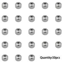 Hạt lưới thép không gỉ 3/4/6/8mm, hạt đệm lưới mạ vàng, vật liệu làm trang sức DIY - hạt đệm lưới - Xem 10