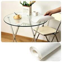 1pc Minimalist & Fashionable Round PU Leather Placemat, Suitable For Dining Table, Coffee Table, Desk, Manicure Desk, Coaster, Various Round Tabletops, Waterproof, Oil-Proof, Easy To Clean - Multicolor - View 60
