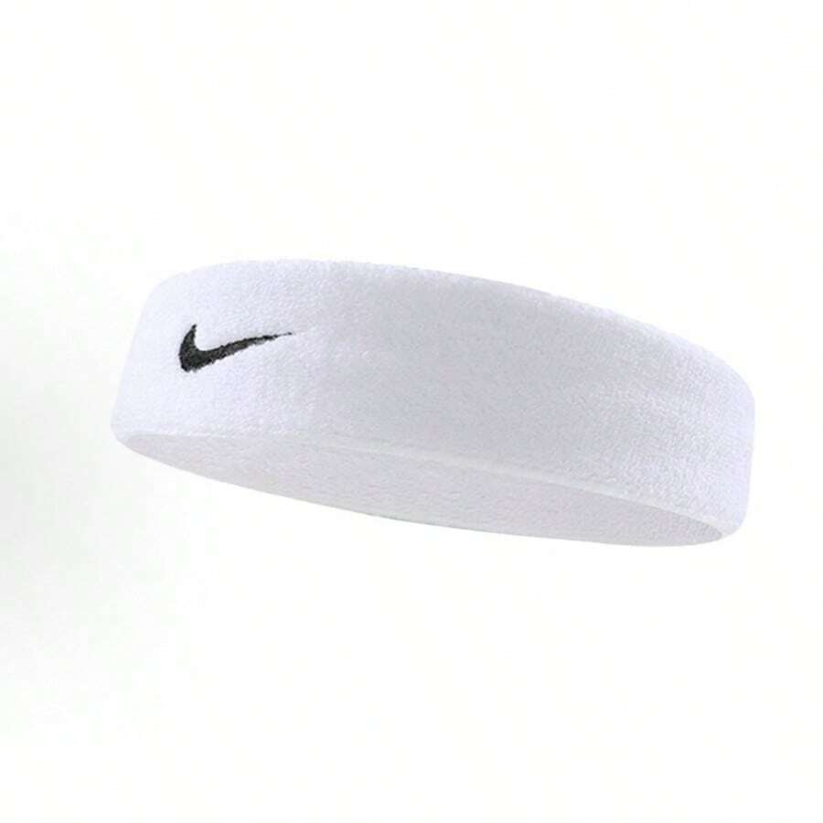 NIKE Premier Training Sport Headband - Thick, Soft, Cotton Blend, Moisture-Absolving - White - View 1