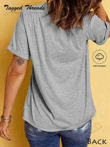 [100% Cotton] Jesus Lemonade Shirt, But My Jesus He Be Makin' Lemonade, Women Graphic Tee Unisex Plus Size Casual Summer Short Sleeve Daily T-Shirt - 灰色 - 查看 2