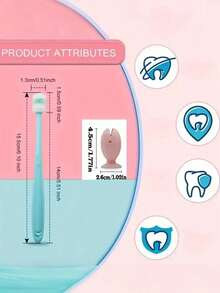 Small Dog & Cat 360° Soft Silicone Toothbrush With Suction Cup, Gentle Pet Oral Care Accessory, Luxury Silicone Fish-Shaped Toothpaste Holder, Battery-Free - Multicolor - View 6