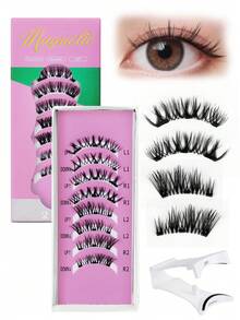 2对磁性假睫毛，磁吸定位，可重复使用，妆效自然，无需胶水，柔软易戴易卸 - 查看 13