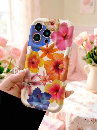 复古热带花卉手机壳，饰以色彩缤纷的芙蓉花和百合花图案，兼容 13/11/17/17 Pro/16/14/15/15 Pro/15 Plus/15 Pro Max/7 Plus/8 Plus/X/Xs Max/Xr/11 Pro/12 Pro/13 Pro/14 Pro/12 Mini/13 Mini/11 Pro Max/12 Pro Max/13 Pro Max/14 Pro Max/14 Plus/17 Pro Max/17 Air/6/6s Plus/7/8/16 Pro/16 Plus/16 Pro Max/SE2/17 Pro Max 以及三星手机Galaxy/A54/A14/A12/A13/A15/A32/A33/A24/A52S/S20/S21/S22/S23/S24/S23Plus/S24ultra/S25/A15/A33/A23