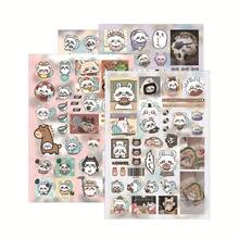 8pcs/Set Peach Blossom Paper Cutting Stickers, Cute Healing Style Packaging Material, Waterproof Stickers, Suitable For New Year, Valentine's Day, Easter Gifts [Random Style] - Multicolor - View 7