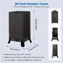 MUTAO 1个方形立式数码熏烤炉罩，户外熏烤炉罩，适用于Masterbuilt、Smoke Hollow、Pit Boss等品牌熏烤炉 - 查看 13