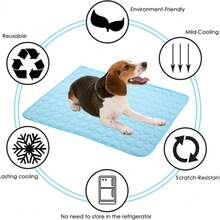 Dog Self Cooling Mat Pet Washable Cooling Pads Blanket Sleeping Kennel Mat,Ice Silk Sleep Mat Pad Breathable Sleep Bed Beach For Large Dogs Cats - Multicolor - View 12