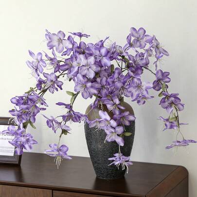 1支仿真茉莉花，高93厘米/36.61英寸，适用于婚礼中心装饰、派对装饰、新娘装饰、母亲节装饰、新娘捧花、餐桌中心装饰、婚礼装饰、春季装饰、节日装饰、浴室装饰、客厅装饰、卧室装饰、手工DIY花束、花园装饰、夏季装饰、家居装饰、办公室装饰。