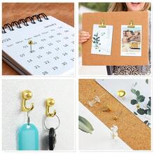 Pcs Gold Push Pins Set 5 Styles Decorative Thumb Tacks Assorted Push Pins For Bulletin Board, Cork Board - Gold - View 7