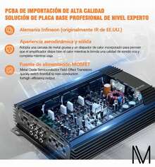 Amplificador De Audio Para Auto 4 Canales Clase AB 1000w Audishako Mhd65.4F Para Carro, Max Power: 1000W - Tipo de Enchufe A USA (110-127V) - Ver 9