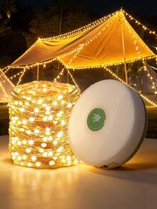 1 Peça Lâmpada Solar de Camping Outdoor - Luzes de Corda LED, À Prova d'Água, Portátil e com Gancho. Adequada para Acampamento, Camping e Iluminação Ambiente Durante Churrascos e Piqueniques Noturnos ao Ar Livre. - multicolorido - Visão 3