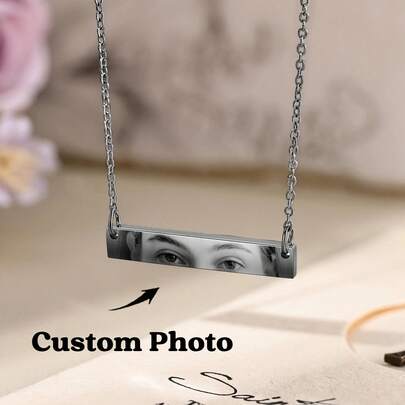 Personalized Eyes Photo Necklace,Custom Eye Print Necklace,Lover Eye Gifts,Unique Gift For Her, Anniversary Gift, Perfect For Mother's Day