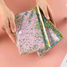 优雅闪光封面A6笔记本，油画质感日记本，学生便签本，粉丝收藏册 - 活頁本 - 查看 5