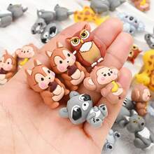 5pcs Cute Squirrel Silicone Beads, 3D Squirrel Holding Pinecone Shaped, Suitable For Home Decor, DIY Jewelry Making Bracelets Necklaces, Pen & Phone Charms, Bag Accessories, Craft Supplies - Multicolor - View 6
