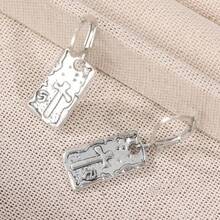 Anting Minimalis Vintage "Ingat Aku", Melambangkan Keyakinan, Dibuat dengan Tangan dari Perak, Desain Salib, Cocok untuk Pemakaian Sehari-hari dan Liburan, Pilihan Hadiah yang Luar Biasa - Perak - View 5