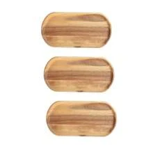 1/2/3 piezas Bandeja de servir de estilo minimalista y de alta gama de madera de palo de rosa, adecuada para la cocina, verduras, carnes, frutas y otros alimentos - Marrón Mocha - Ver 7