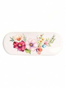 1 pezzo Custodia per occhiali di moda con stampa, scatola portaoggetti in stile Ins, stampata con fiocco rosso, fiocco rosa, stella leopardata, motivi a fiocco nero e nero, scatola portaoggetti multifunzionale, custodia per occhiali portatile e alla moda, in materiale plastico, impermeabile e resistente allo sporco, leggera e durevole, può contenere occhiali, cavi, chiavi, penne, note, ecc. - Multicolore - Visualizzare 13