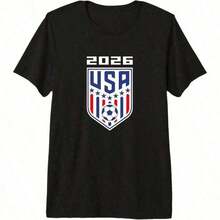 Croatia World Fan Soccer 2018 Jersey  Cup Fan-Shirt All Seasons,220g Cotton Single-Sided Printed Crew Neck Short-Sleeved-Shirt,Unisex Top,Base Layersummer - màu đen - Xem 2