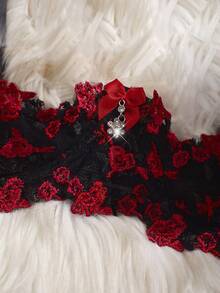 Sexy Black Embroidered Lingerie Set, Minimalist & Elegant Design, Blending Fashion And Charm - Black - View 3