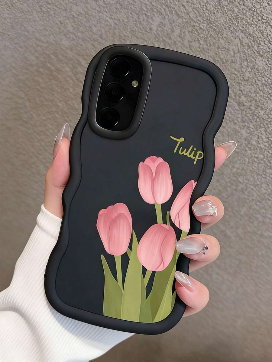 1 par de pendientes florales de doble capa multicolor 2026, versión internacional, elegantes y minimalistas, para mujeres, no la versión nacional - Negro - Ver 1