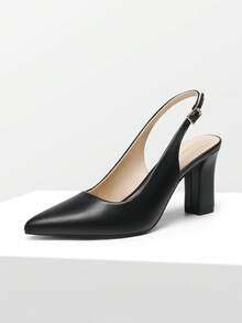 Escarpins pour femmes - Noir-PU - Voir 6