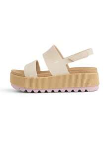 Women's Fashionable Platform Sandals, Casual Elegant Water Sandals, Open Toe Comfortable & Lightweight. Soft Insole & Antislip, Suitable For Commuting, Vacation, Waterproof Summer Beach Walking New Arrival Sandals - 杏紫色 - 查看 6